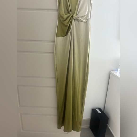 Meshki Stella Draped Slinky Maxi Dress - Ombre Vintage Olive - Picture 8 of 8